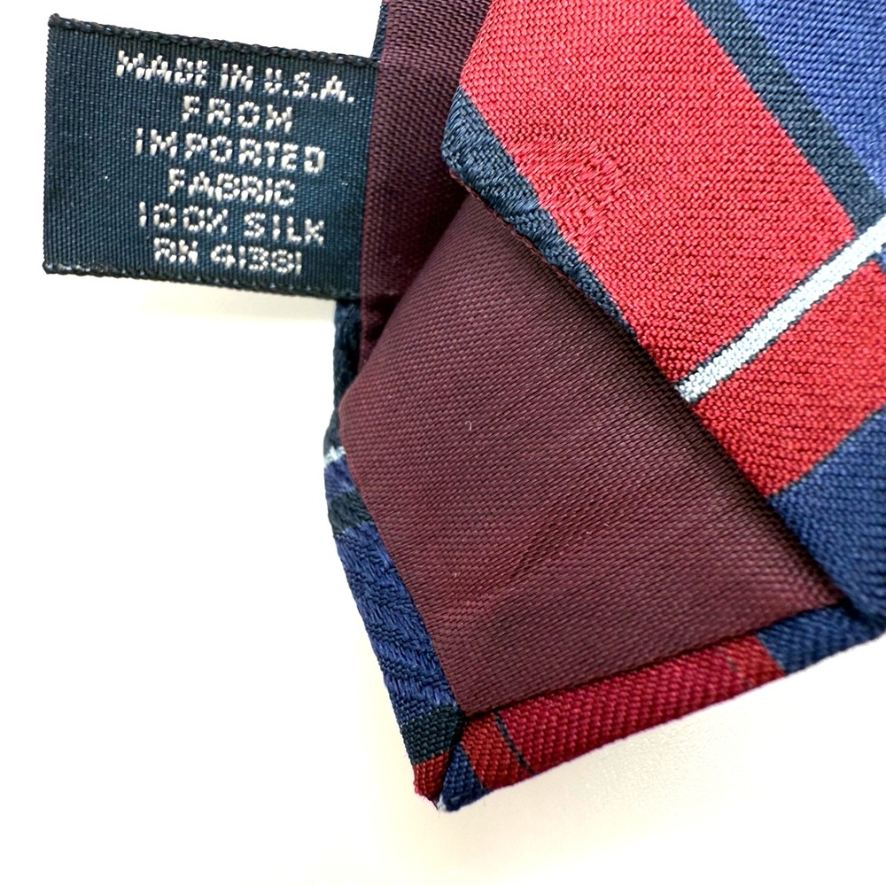 Polo Ralph Lauren Necktie Silk Seashell Grid Plaid Pattern Business Casual Men - Picture 3 of 3